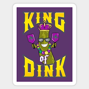 Mardi Gras Pickleball King Of Dink Magnet